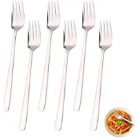 BONHHC Tenedores de Mesa - 6 Piezas Tenedores de Mesa de Acero Inoxidable- 20-4 cm-para restaurantes- Carnes- postres…